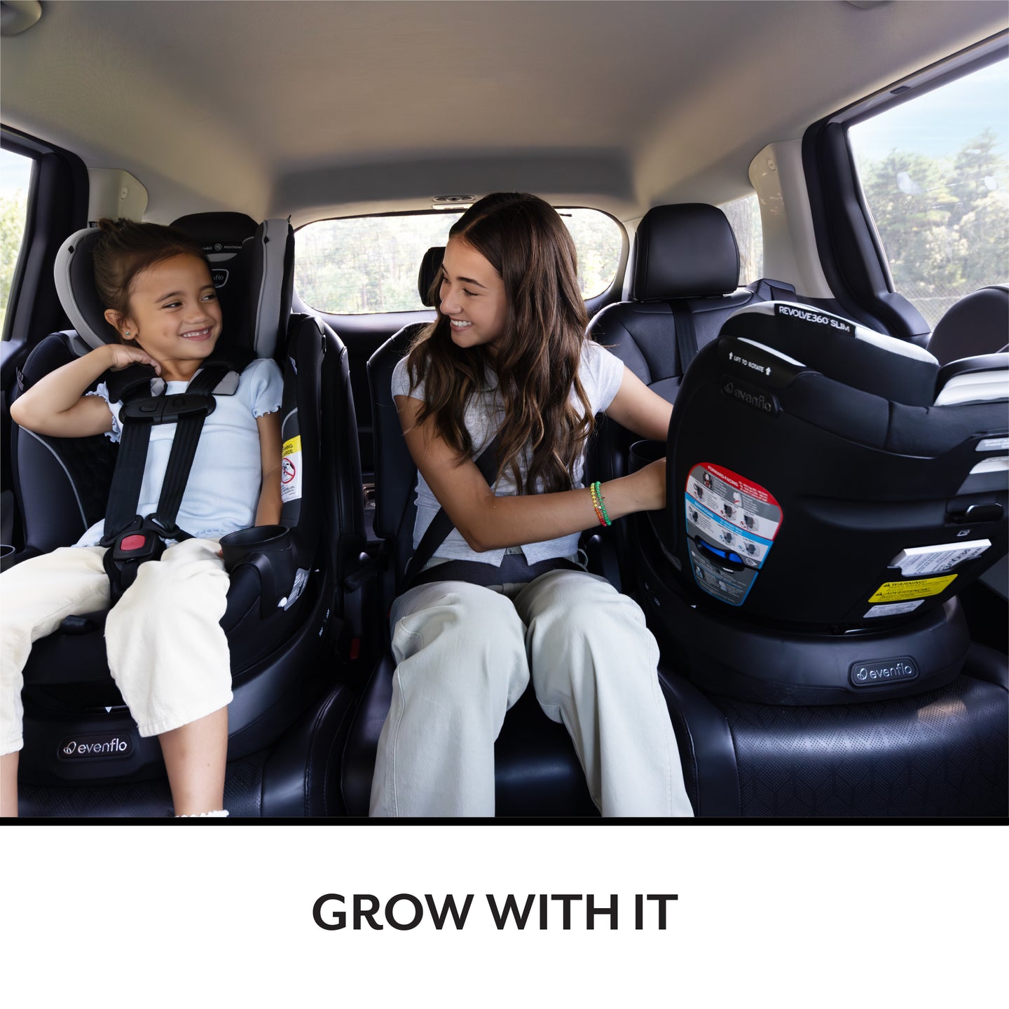 Evenflo - Revolve360 Slim 2-in-1 Rotational Car Seat - Canton Black